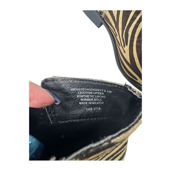 Steve Madden Brown Zebra Print Hickory Ankle Boots Leather Boots 5.5 NEW - Picture 4 of 4